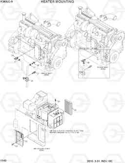 1140 HEATER MOUNTING R380LC-9, Hyundai