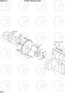 3010 PUMP MOUNTING R380LC-9, Hyundai