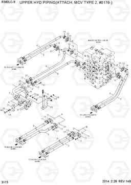 3115 UPPER HYD PIP(ATTACH,MCV TYPE 2,#0176-) R380LC-9, Hyundai