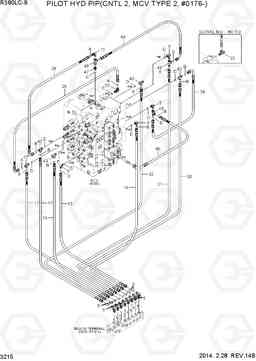 3215 PILOT HYD PIP(CNTL 2,MCV TYPE 2,#0176-) R380LC-9, Hyundai