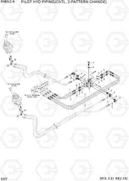 3227 PILOT HYD PIPING(CNTL, 2-PATTERN CHANGE) R380LC-9, Hyundai