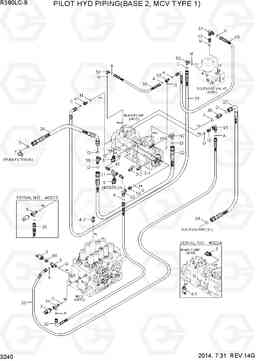 3240 PILOT HYD PIPING(BASE 2, MCV TYPE 1) R380LC-9, Hyundai