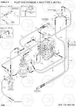 3255 PILOT HYD PIP(BASE 3,MCV TYPE 2,#0176-) R380LC-9, Hyundai