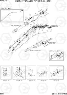 3400 BOOM HYDDRAULIC PIPING(6.5M, STD) R380LC-9, Hyundai