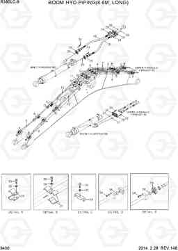 3430 BOOM HYDDRAULIC PIPING(8.6M, LONG) R380LC-9, Hyundai