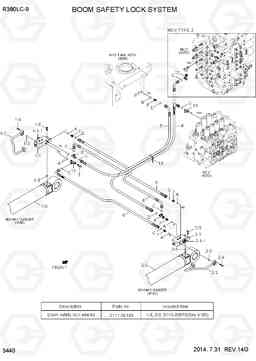3440 BOOM SAFETY LOCK SYSTEM R380LC-9, Hyundai