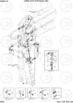 3535 ARM HYDRAULIC PIPING(5.1M, SUPER LONG) R380LC-9, Hyundai