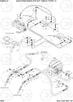 3620 D/ACTING MAIN PIP KIT 1(MCV TYPE 1) R380LC-9, Hyundai