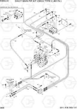 3635 D/ACT MAIN PIP KIT 2(MCV TYPE 2, #0176-) R380LC-9, Hyundai