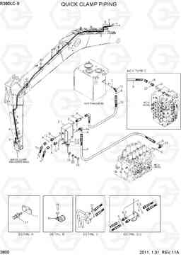 3800 QUICK CLAMP PIPING R380LC-9, Hyundai