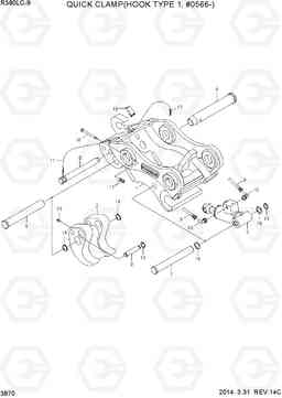 3870 QUICK CLAMP(HOOK TYPE 1, #0566-) R380LC-9, Hyundai