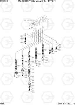 4060 MAIN CONTROL VALVE(2/4, TYPE 1) R380LC-9, Hyundai