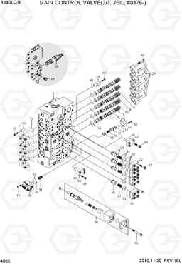 4065 MAIN CONTROL VALVE(2/3, TYPE 2, #0176-) R380LC-9, Hyundai