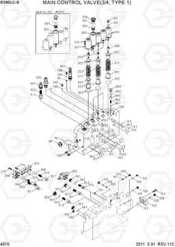 4070 MAIN CONTROL VALVE(3/4, TYPE 1) R380LC-9, Hyundai