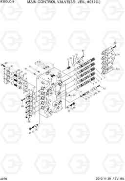 4075 MAIN CONTROL VALVE(3/3, TYPE 2, #0176-) R380LC-9, Hyundai