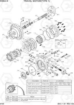 4120 TRAVEL MOTOR(TYPE 1) R380LC-9, Hyundai