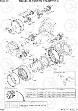 4130 TRAVEL REDUCTION GEAR(TYPE 1) R380LC-9, Hyundai