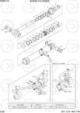 4180 BOOM CYLINDER R380LC-9, Hyundai