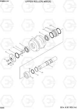 5030 UPPER ROLLER(-#0626) R380LC-9, Hyundai