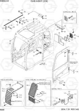 6030 CAB ASSY(2/4) R380LC-9, Hyundai