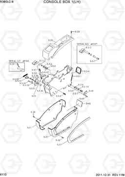 6110 CONSOLE BOX 1(LH) R380LC-9, Hyundai
