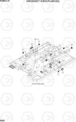 6300 GROMMET GROUP(-#0540) R380LC-9, Hyundai