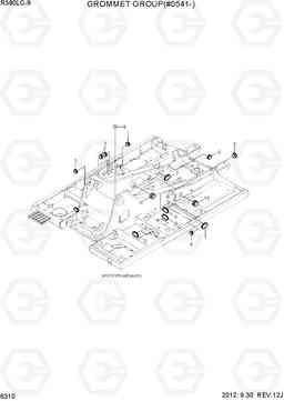 6310 GROMMET GROUP(#0541-) R380LC-9, Hyundai