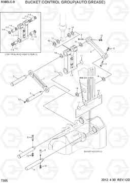 7305 BUCKET CONTROL GROUP(AUTO GREASE) R380LC-9, Hyundai