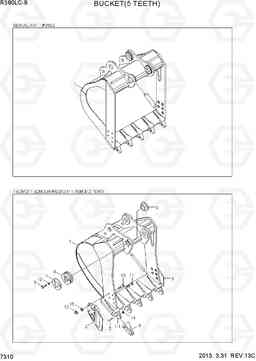 7310 BUCKET(5 TEETH) R380LC-9, Hyundai