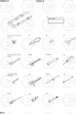 8010 TOOLS R380LC-9, Hyundai
