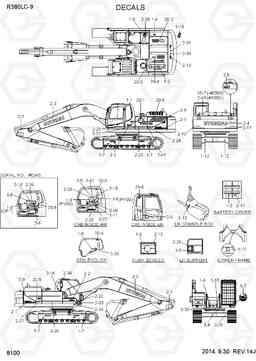 8100 DECALS R380LC-9, Hyundai