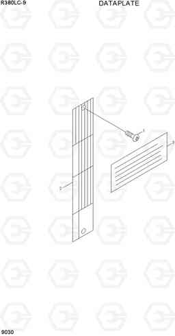 9030 DATAPLATE R380LC-9, Hyundai