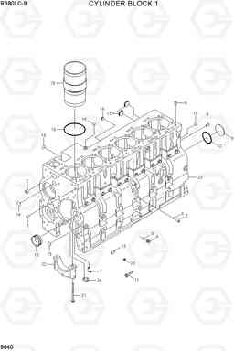 9040 CYLINDER BLOCK 1 R380LC-9, Hyundai