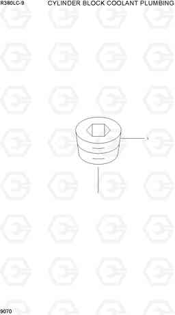 9070 CYLINDER BLOCK COOLANT PLUMBING R380LC-9, Hyundai