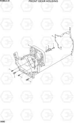 9080 FRONT GEAR HOUSING R380LC-9, Hyundai