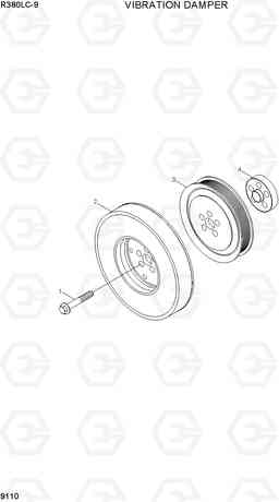 9110 VIBRATION DAMPER R380LC-9, Hyundai