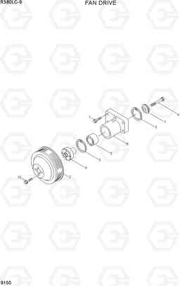 9150 FAN DRIVE R380LC-9, Hyundai