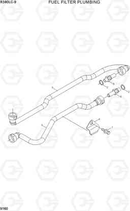 9160 FUEL FILTER PLUMBING R380LC-9, Hyundai