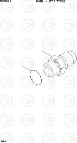 9190 FUEL INLET FITTING R380LC-9, Hyundai