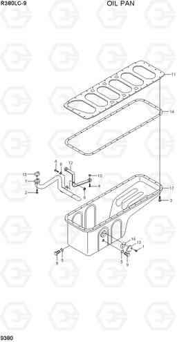 9380 OIL PAN R380LC-9, Hyundai