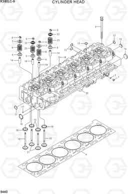 9440 CYLINDER HEAD R380LC-9, Hyundai