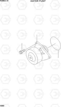 9580 WATER PUMP R380LC-9, Hyundai