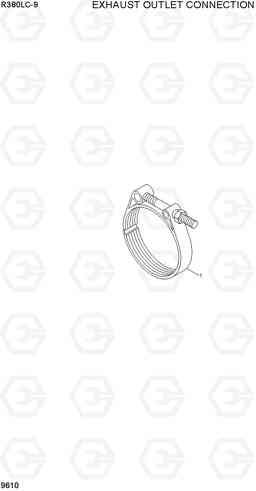 9610 EXHAUST OUTLET CONNECTION R380LC-9, Hyundai