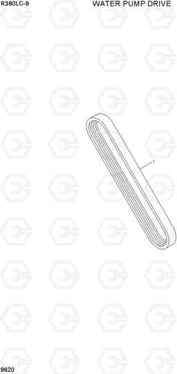 9620 WATER PUMP DRIVE R380LC-9, Hyundai