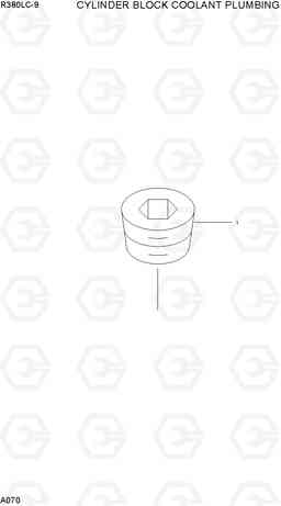 A070 CYLINDER BLOCK COOLANT PLUMBING R380LC-9, Hyundai