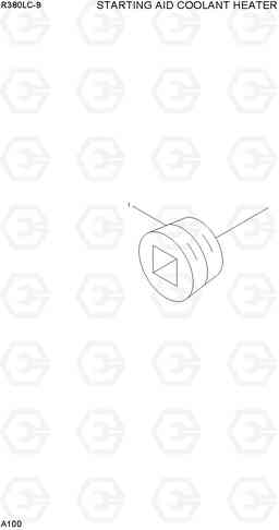 A100 STARTING AID COOLANT HEATER R380LC-9, Hyundai