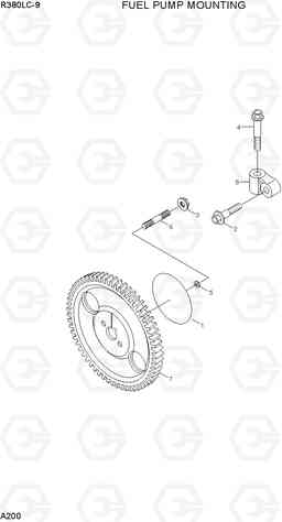 A200 FUEL PUMP MOUNTING R380LC-9, Hyundai