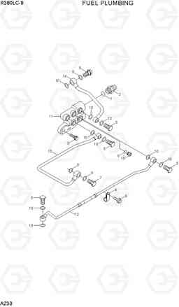 A230 FUEL PLUMBING R380LC-9, Hyundai