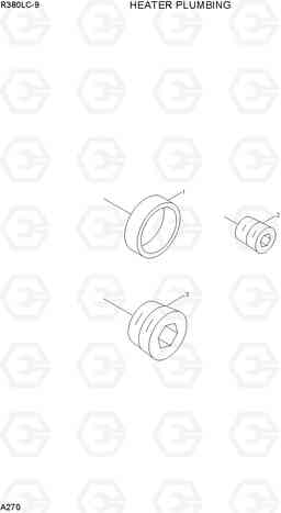 A270 HEATER PLUMBING R380LC-9, Hyundai
