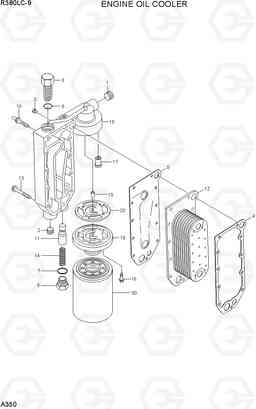 A350 ENGINE OIL COOLER R380LC-9, Hyundai